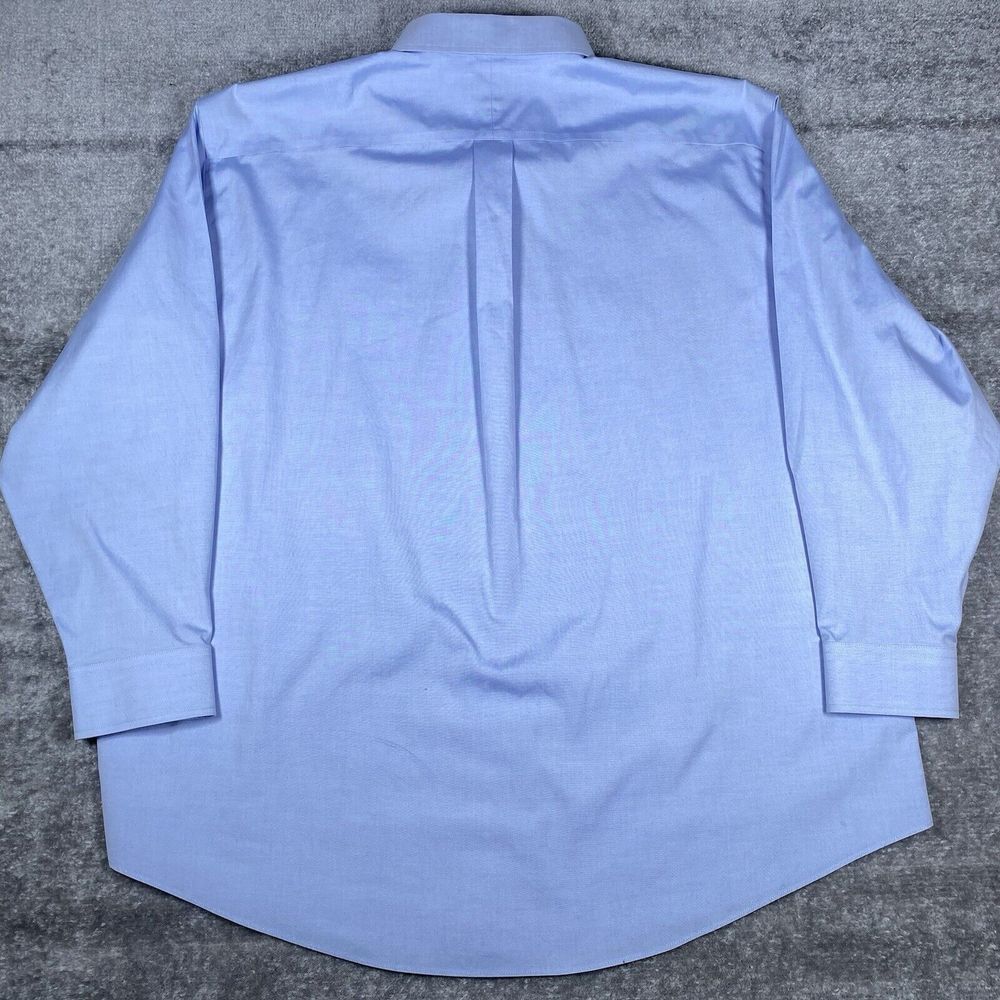 Wilkes & Riley Shirt Men's 19x34/35 Blue Long Sleeve Supima‎ Cotton Button Up - Picture 3 of 7